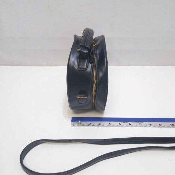 Shein Double Zipper Straw Circle Bag Shoulder Bag PU Leather Removable Strap EUC - Picture 10 of 10